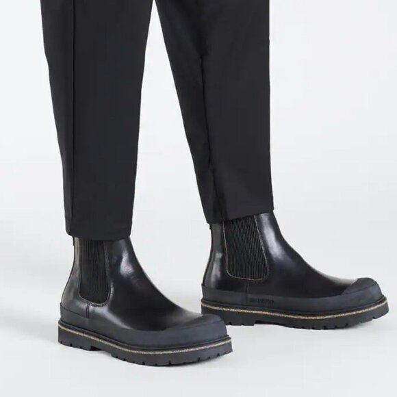 NEW BIRKENSTOCK Prescott Slip On Boots Men Oiled Leather - Black‎ - Picture 2 of 13